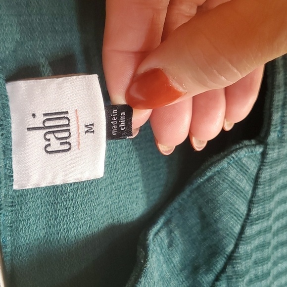 CAbi Lennon Jacket Legion Teal Green Corduroy Military Style Sz. M Jacket - Picture 8 of 12